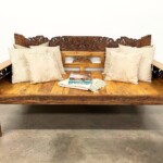 Carved Indonesian Teak Daybed from Gado Gado