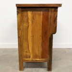Carved Wood Nightstand with Storage
