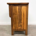 Carved Wood Nightstand with Storage