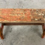 Mini Distressed Wood Stool