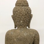 Tall Carved Stone Standing Buddha Statue