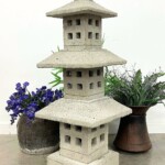 Tiered Stone Lantern Garden Statuary at Gado Gado