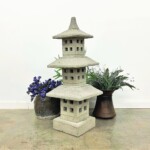 Tiered Stone Lantern Garden Statuary at Gado Gado