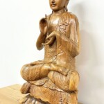 Large Hand Carved Wood Buddha Statue Large Hand Carved Wood Buddha Statue at Gado Gado