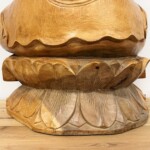 Large Hand Carved Wood Buddha Statue