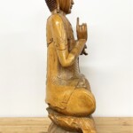 Large Hand Carved Wood Buddha Statue