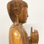 Large Hand Carved Wood Buddha Statue