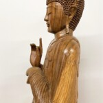 Large Hand Carved Wood Buddha Statue at Gado Gado