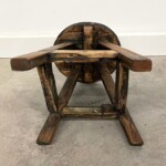 Mini Round Rustic Stool Plant Stand