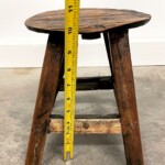 Mini Round Rustic Stool Plant Stand