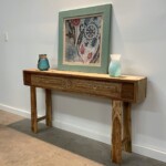 Natural Reclaimed Wood Carved Console Table from Gado Gado Furniture Natural Reclaimed Wood Carved Console Table from Gado Gado Furniture