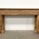 Natural Reclaimed Wood Carved Console Table from Gado Gado Furniture Natural Reclaimed Wood Carved Console Table from Gado Gado Furniture