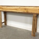 Natural Reclaimed Wood Carved Console Table from Gado Gado Furniture