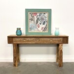 Natural Reclaimed Wood Carved Console Table from Gado Gado Furniture Natural Reclaimed Wood Carved Console Table from Gado Gado Furniture