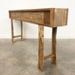 Natural Reclaimed Wood Carved Console Table from Gado Gado Furniture Natural Reclaimed Wood Carved Console Table from Gado Gado Furniture