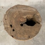 Old Solid Teak Granary Mortar from Java