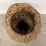 Old Solid Teak Granary Mortar from Java