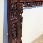 Hand Carved Indonesian Teak Panel Headboard at Gado Gado Hand Carved Indonesian Teak Panel Headboard at Gado Gado