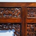 Hand Carved Indonesian Teak Panel Headboard at Gado Gado