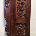 Hand Carved Indonesian Teak Panel Headboard at Gado Gado