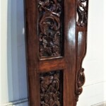 Hand Carved Indonesian Teak Panel Headboard at Gado Gado