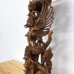Large Hand Carved Vishnu Riding Garuda Statue Large Hand Carved Vishnu Riding Garuda Statue at Gado Gado Furniture