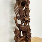Large Hand Carved Vishnu Riding Garuda Statue at Gado Gado