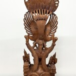 Large Hand Carved Vishnu Riding Garuda Statue Large Hand Carved Vishnu Riding Garuda Statue