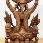 Large Hand Carved Vishnu Riding Garuda Statue