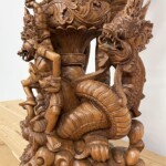 Large Hand Carved Vishnu Riding Garuda Statue