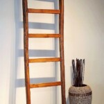 Reclaimed Teak Decorative Ladder from Old Plows 1 Reclaimed Teak Decorative Ladder from Old Plows at Gado Gado