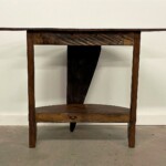 Reclaimed Wood Half Moon Carved Console Table from Gado Gado Furniture