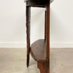 Reclaimed Wood Half Moon Carved Console Table from Gado Gado Furniture