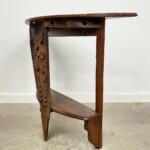 Reclaimed Wood Half Moon Carved Console Table from Gado Gado Furniture Reclaimed Wood Half Moon Carved Console Table from Gado Gado Furniture