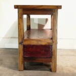 OLYMPUS DIGITAL CAMERA Open Shelf Side Table with Drawer