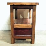 Open Shelf Side Table with Drawer at Gado Gado