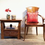 Open Shelf Side Table with Drawer