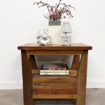 Reclaimed Wood Open Shelf Side Table Nightstand Reclaimed Wood Open Shelf Side Table Nightstand from Gado Gado Furniture