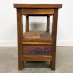 Reclaimed Wood Open Shelf Side Table Nightstand