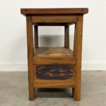 Reclaimed Wood Open Shelf Side Table Nightstand