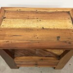 Reclaimed Wood Open Shelf Side Table Nightstand