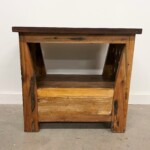 Rustic Reclaimed Wood Open Shelf Nightstand Side Table Rustic Reclaimed Wood Open Shelf Nightstand Side Table