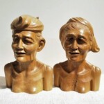 Balinese Couple Wood Carving Statues