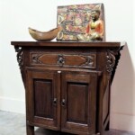 Teak Carved Bali Console Cabinet