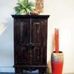 Espresso Finished Indonesian Cabinet with Carved Legs