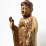 Hand Carved Standing Buddha Balinese Statue