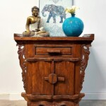 Hand Carved Bali Console Cabinet