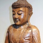 Large Meditating Buddha Balinese Wood Carving Statue