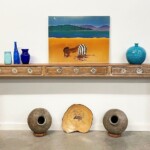 Long Narrow Contemporary Altar Console Table