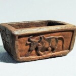 Old Carved Teak Village Bowl